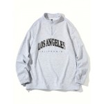 Men's Trendy Letter Print Long Sleeve Casual Sports Sweatshirt - Perfect for Outdoor Activities
