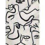 Women's Casual Long Sleeve Double Breasted Blazer for Office and Work - Graphic Print